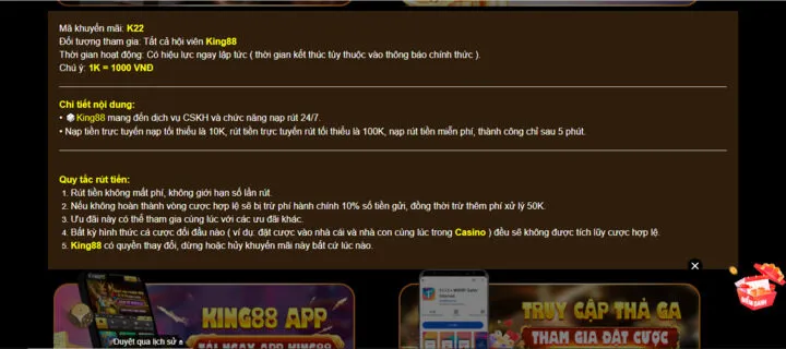 Góc giải đáp về chương trình khuyến mãi King88