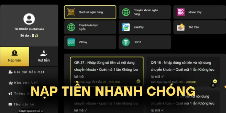 Tiến hành tải app King88 nạp tiền nhanh chóng 