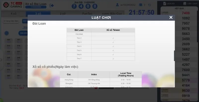 Cách chơi Xổ Số Đài Loan King88