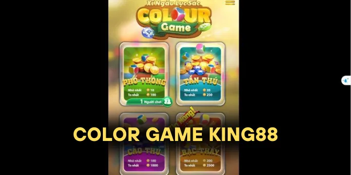 Color Game King88 -  Trò chơi hấp dẫn với màu sắc và cơ hội thắng lớn