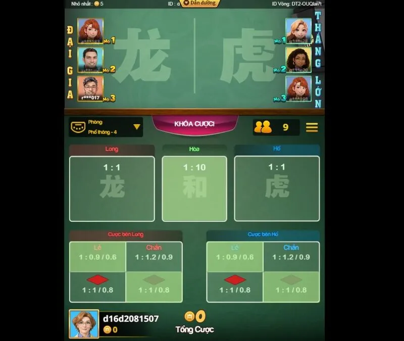 Luật chơi Rồng Hổ King88 dễ hiểu, dễ thắng